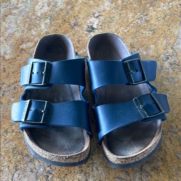 Blue Double Strap Birkenstock Sandals - Picture 2 of 7